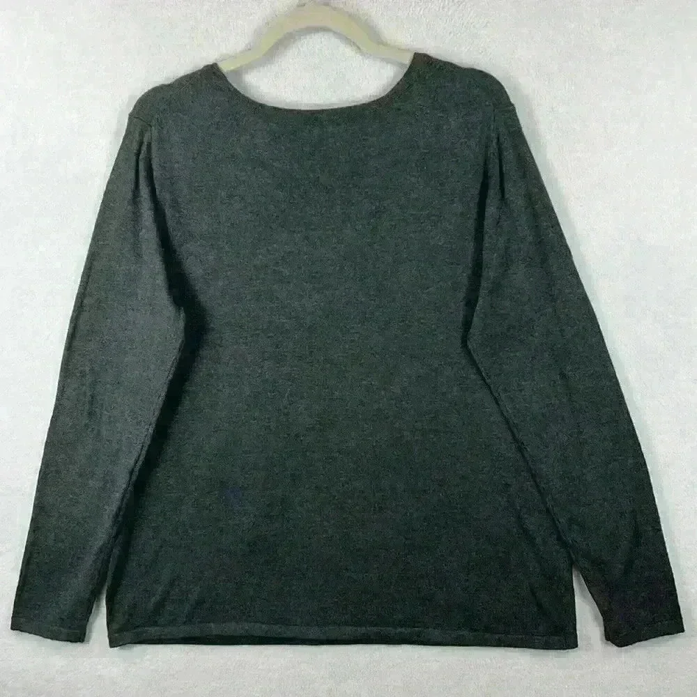 GAP Women’s Sweater Sz XL Gray Scoop Neck Cotton Cozy Party Holiday Evening